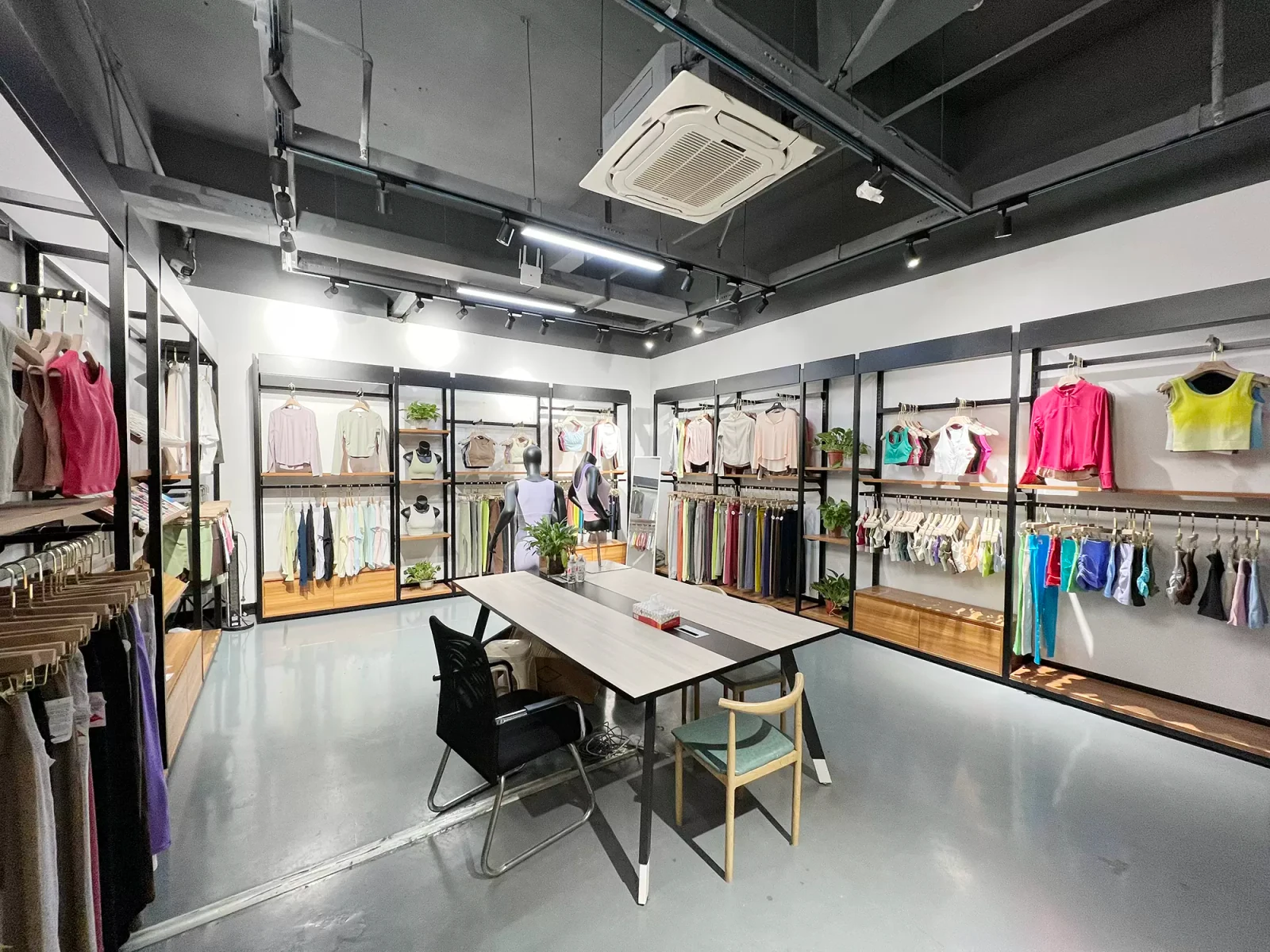 Garment sample showroom for reviewing collection directions