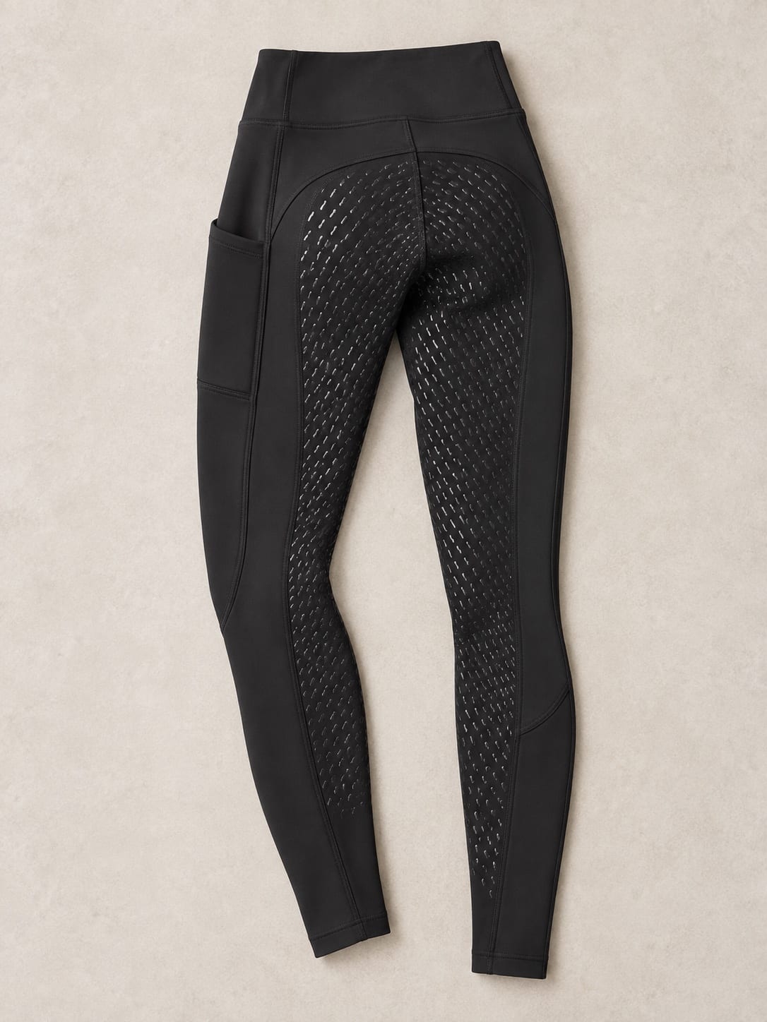High-rise full-grip riding tights — garment development concept